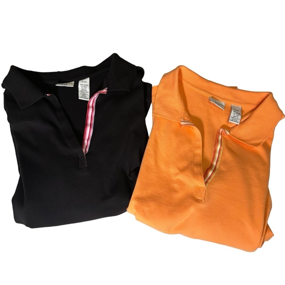 Covington T-Shirt Bundle 3/4 Sleeves Set of 2 100% Cotton Women’s Size 20/22W
